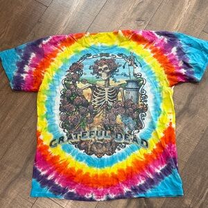 Grateful Dead Skeleton Rose Tie-Dye Shirt